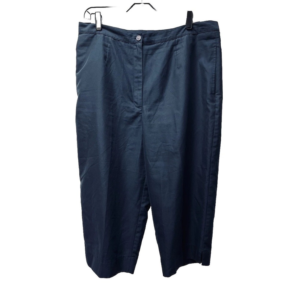 LIZGOLF 16 Navy Blue Capri Pants Soft Boho Side Pockets Athleisure Weekender 90s